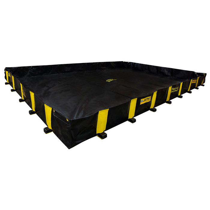 12' x 20' x 12", 1795 Gallon Spill Capacity, Drive Over Berm, Rigid-Lock QuickBerm®, Black - 28526