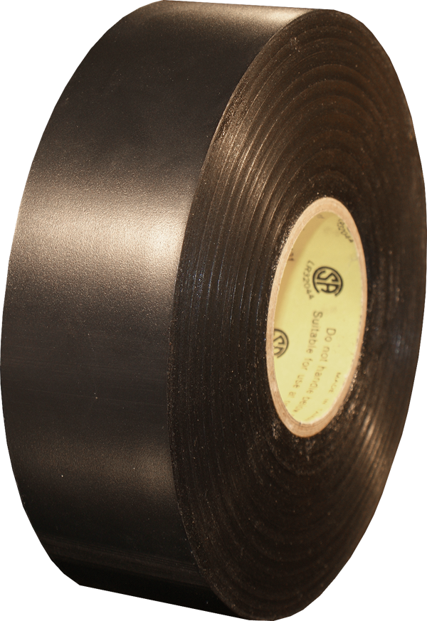 Electro-Tape 1" (25mm) x 108 ft 10mil Heavy Duty Vinyl Electrical Tape Black 48/CS