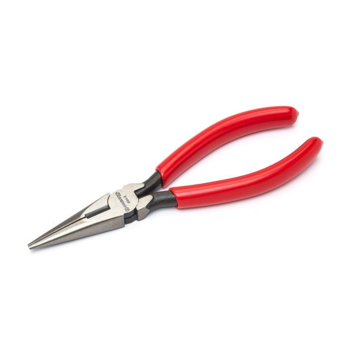 6-5/8" Long Chain Nose Side Cutting Solid Joint Pliers, Cushion Grip