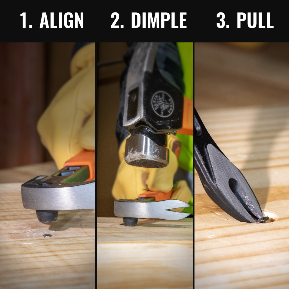Nail Puller with Integrated Dimpler, 12-Inch