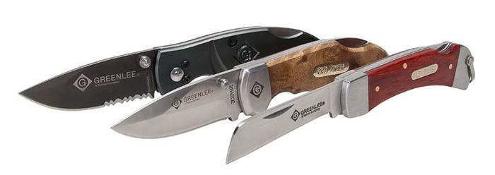 GREENLEE Folding Knife, 2-1/4" Stainless Steel Drop PT