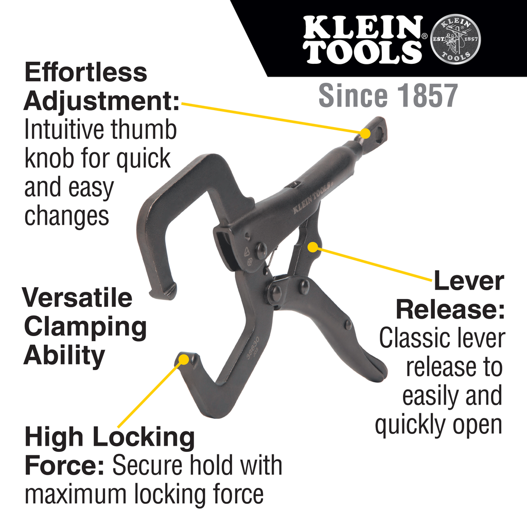 C-Clamp Locking Pliers With Standard Jaws, 6-Inch