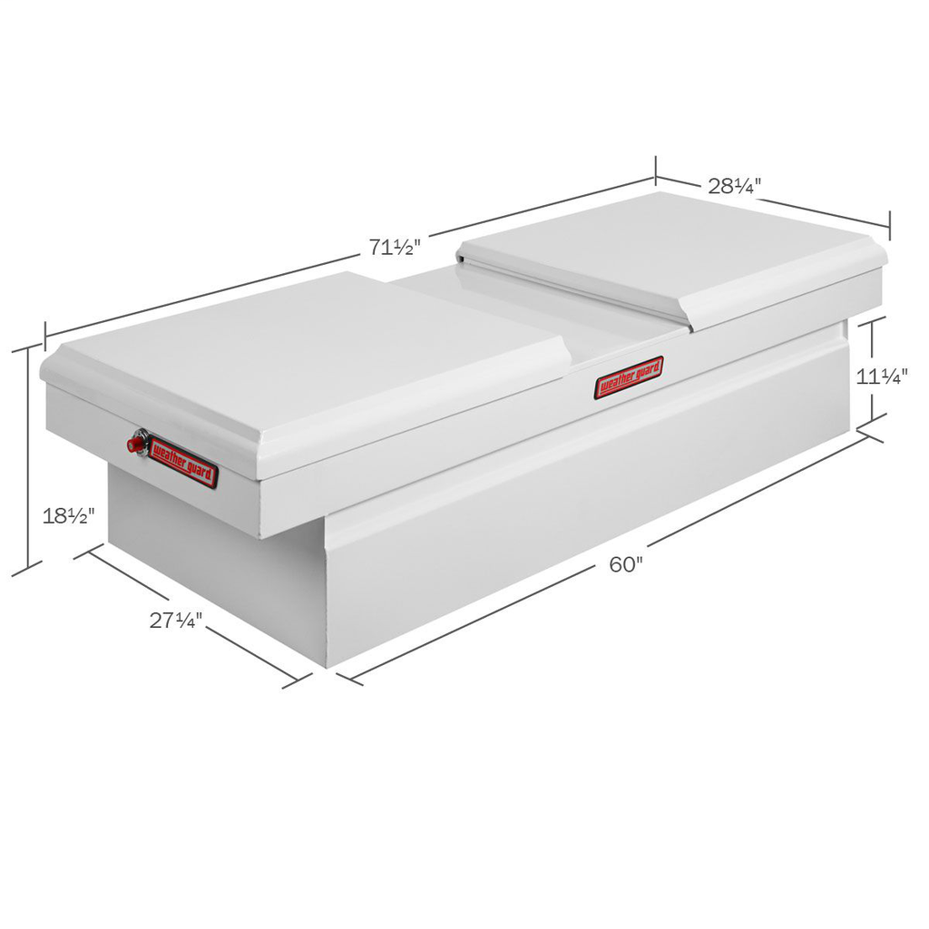 Weather Guard Full Size Wide Gull Wing - Steel, White Finish