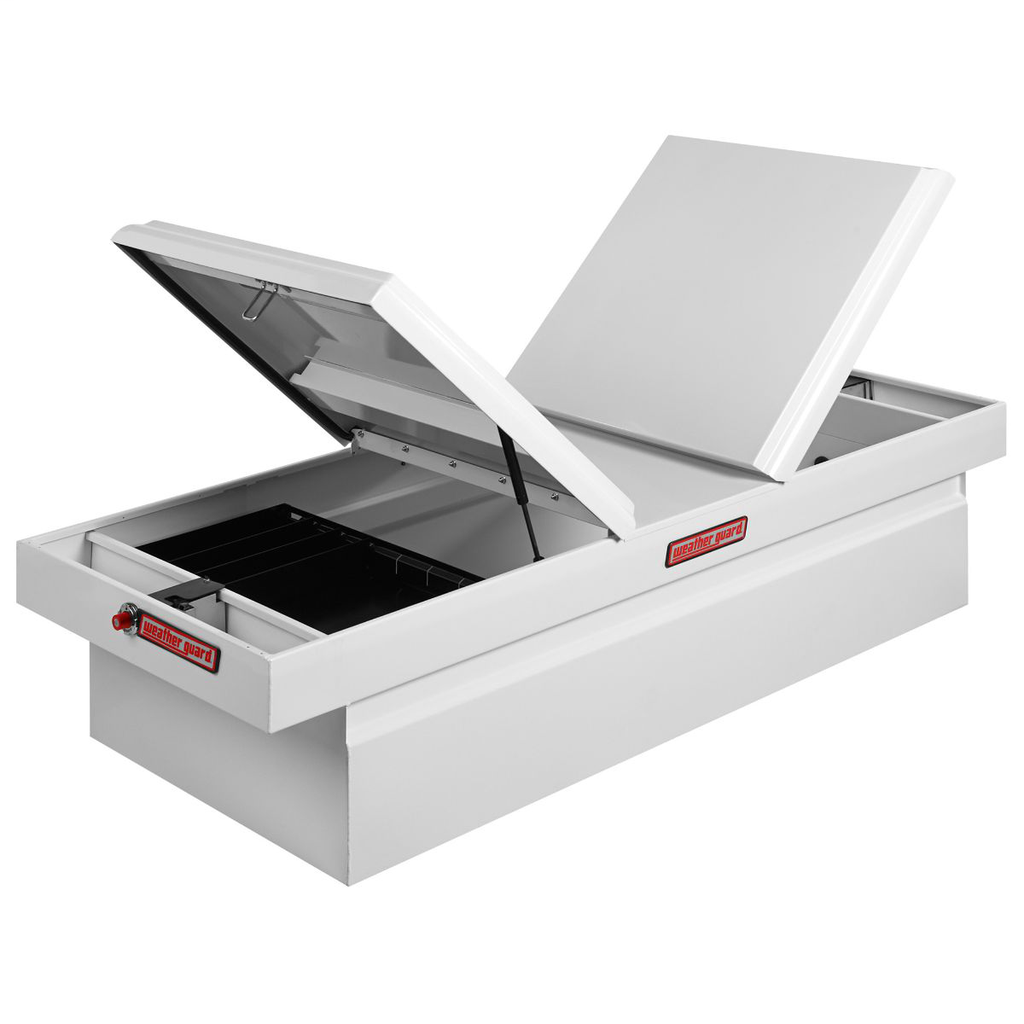 Weather Guard Full Size Wide Gull Wing - Steel, White Finish