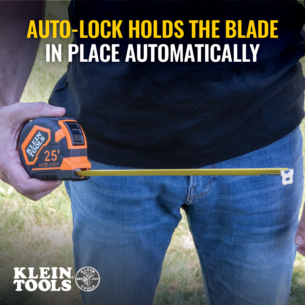 Tape Measure, 25-Foot Single-Hook Auto-Lock