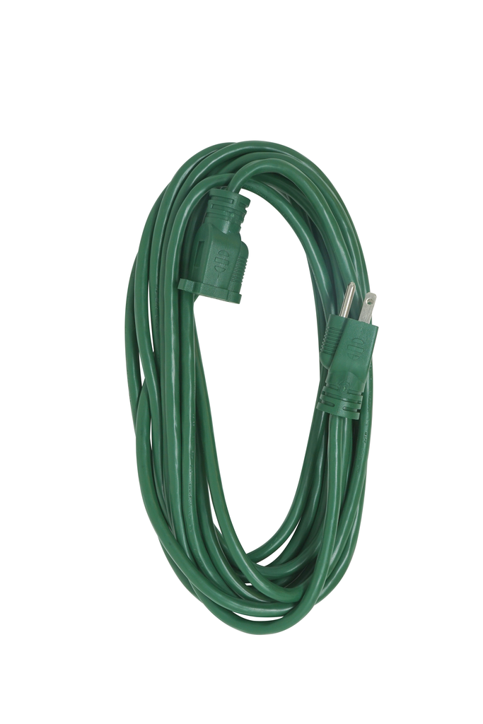 Woods EXTCORD, 16/3 SJTW 20' GREEN YM 15/BX