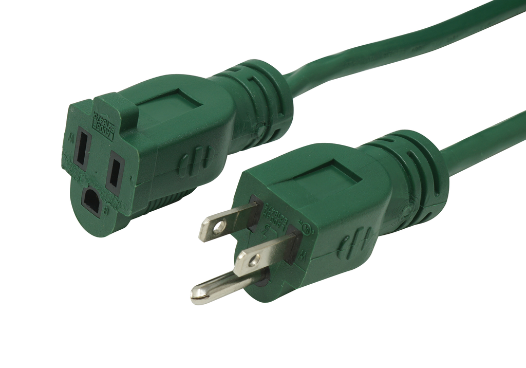 Woods EXTCORD, 16/3 SJTW 20' GREEN YM 15/BX