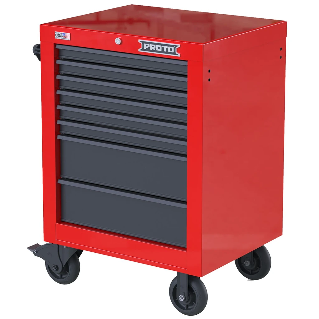 PROTO 27 In 8 Drawer Roller Red Gray