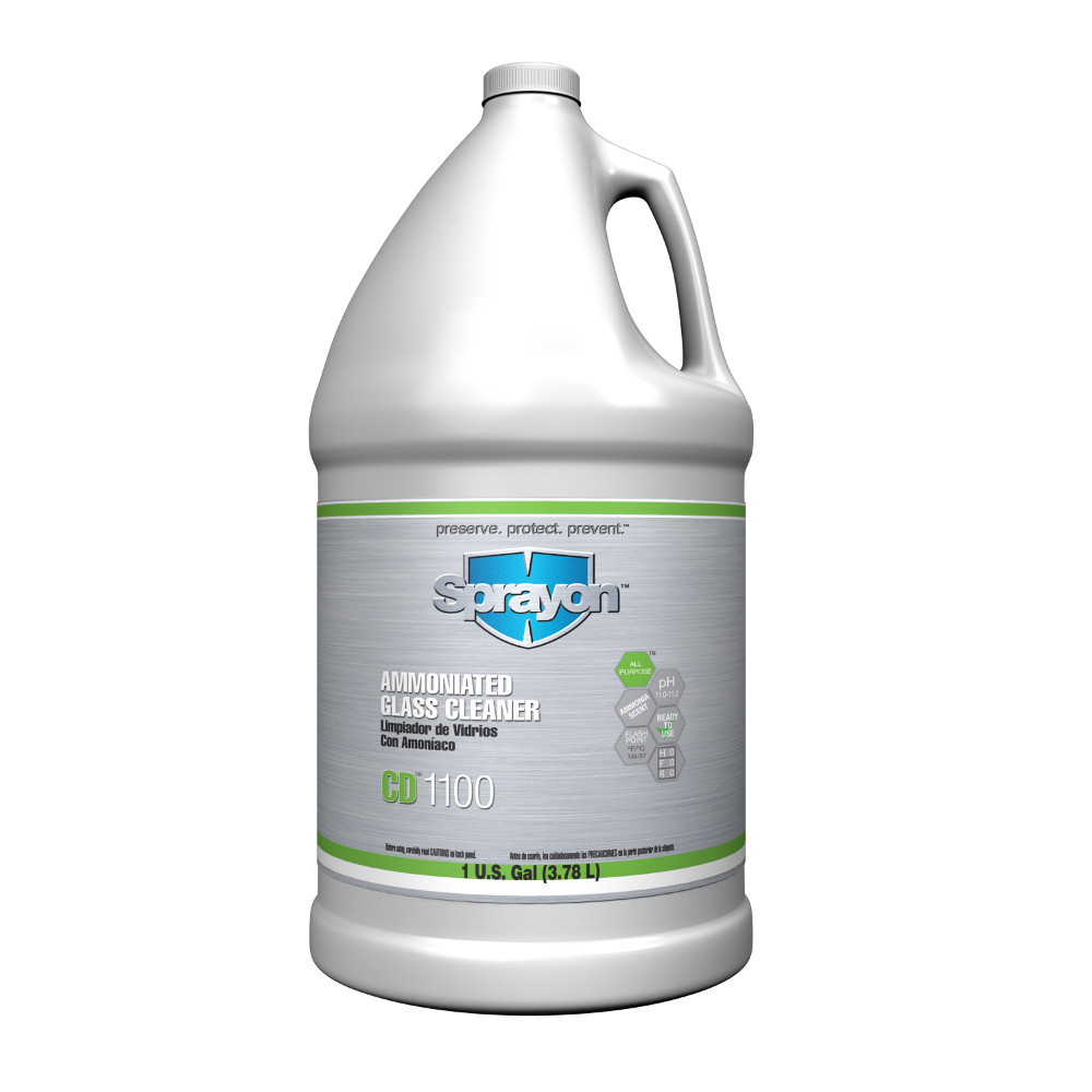 Sprayon® CD1100 AMMONIATED GLASS CLEANER 1 Gallon 4/CS