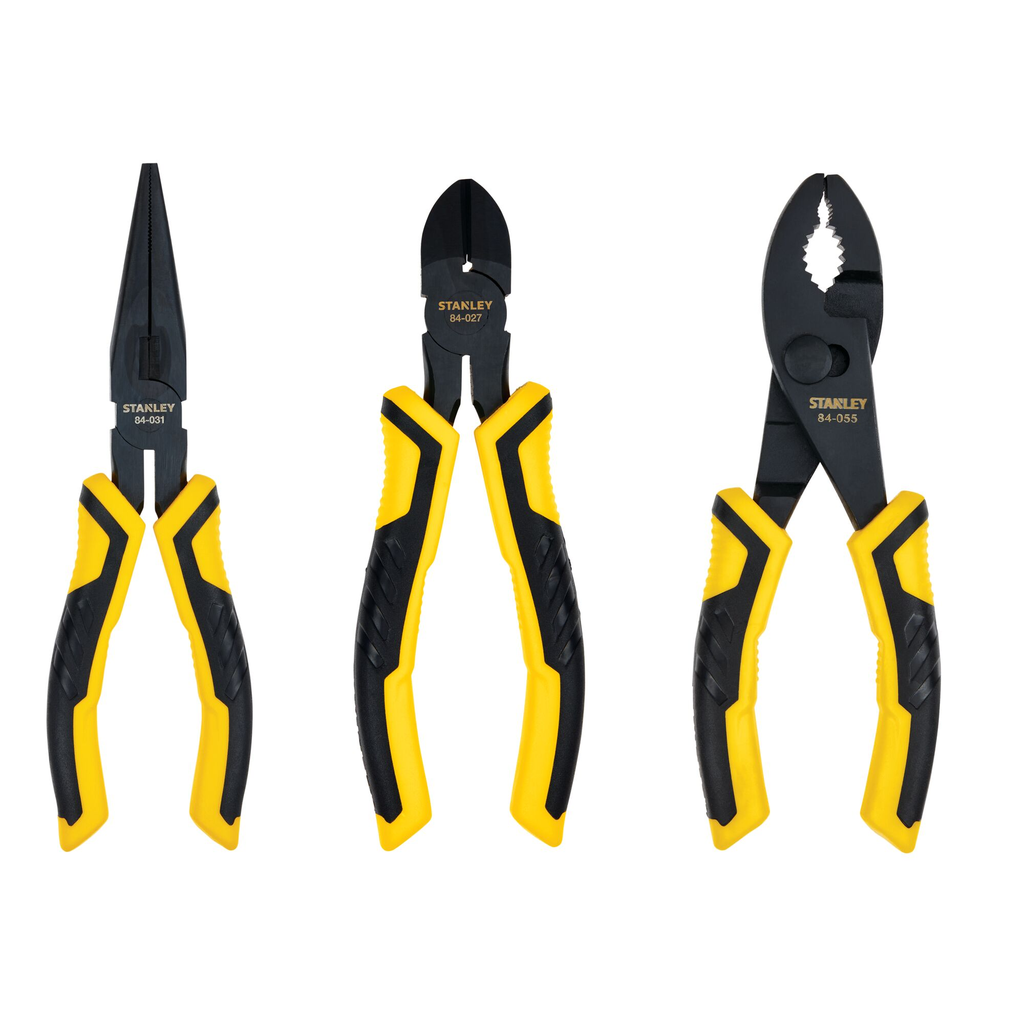 STANLEY® BI-MATERIAL PLIER SET - 3 PIECE