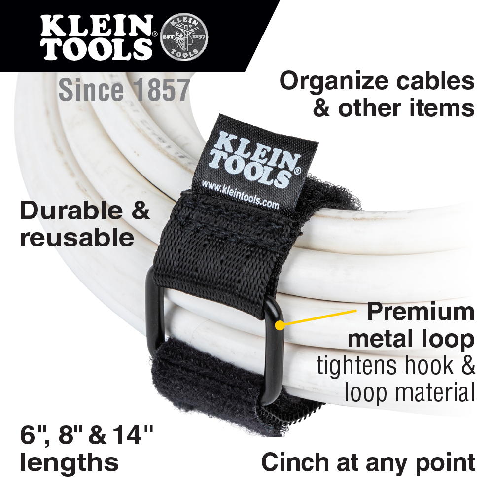 Hook and Loop Cinch Straps, 6-Inch, 8-Inch and 14-Inch Multi-Pack