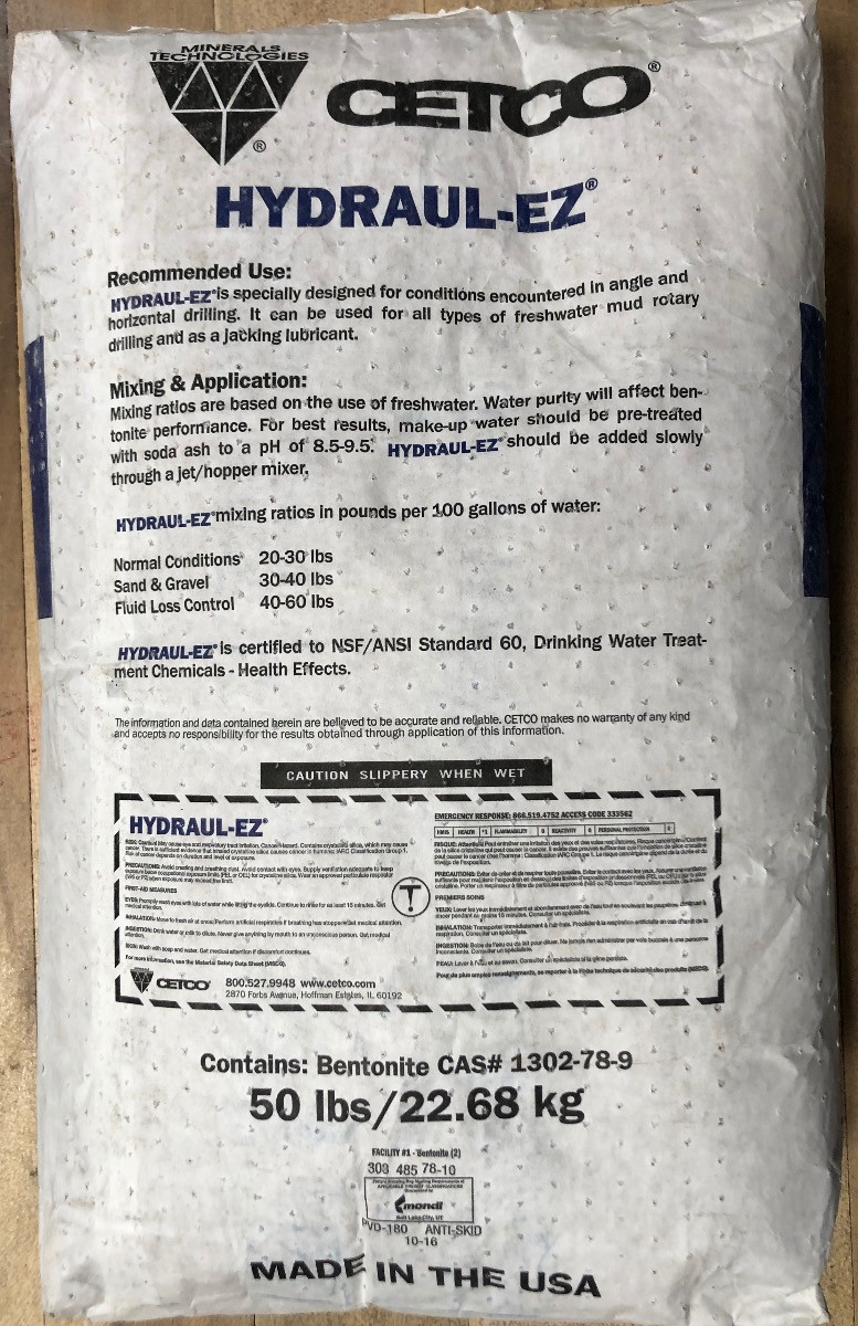 HYDRAUL-EZ-Horizontal Directional Drilling Fluid 50LB Bag - Sold by the BAG