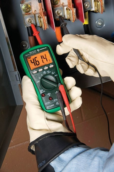 GREENLEE 6,000-Count Digital Multimeter, 1000V, 8A (DM-210A)