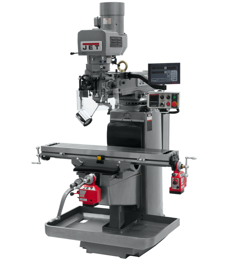 JTM-1050EVS2/230 Mill With 3-Axis Newall DP700 DRO (Quill) With X and Y-Axis Powerfeeds