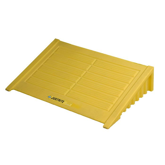 4 Drum Square Spill Pallet Ramp, EcoPolyBlend™, Yellow - 28620