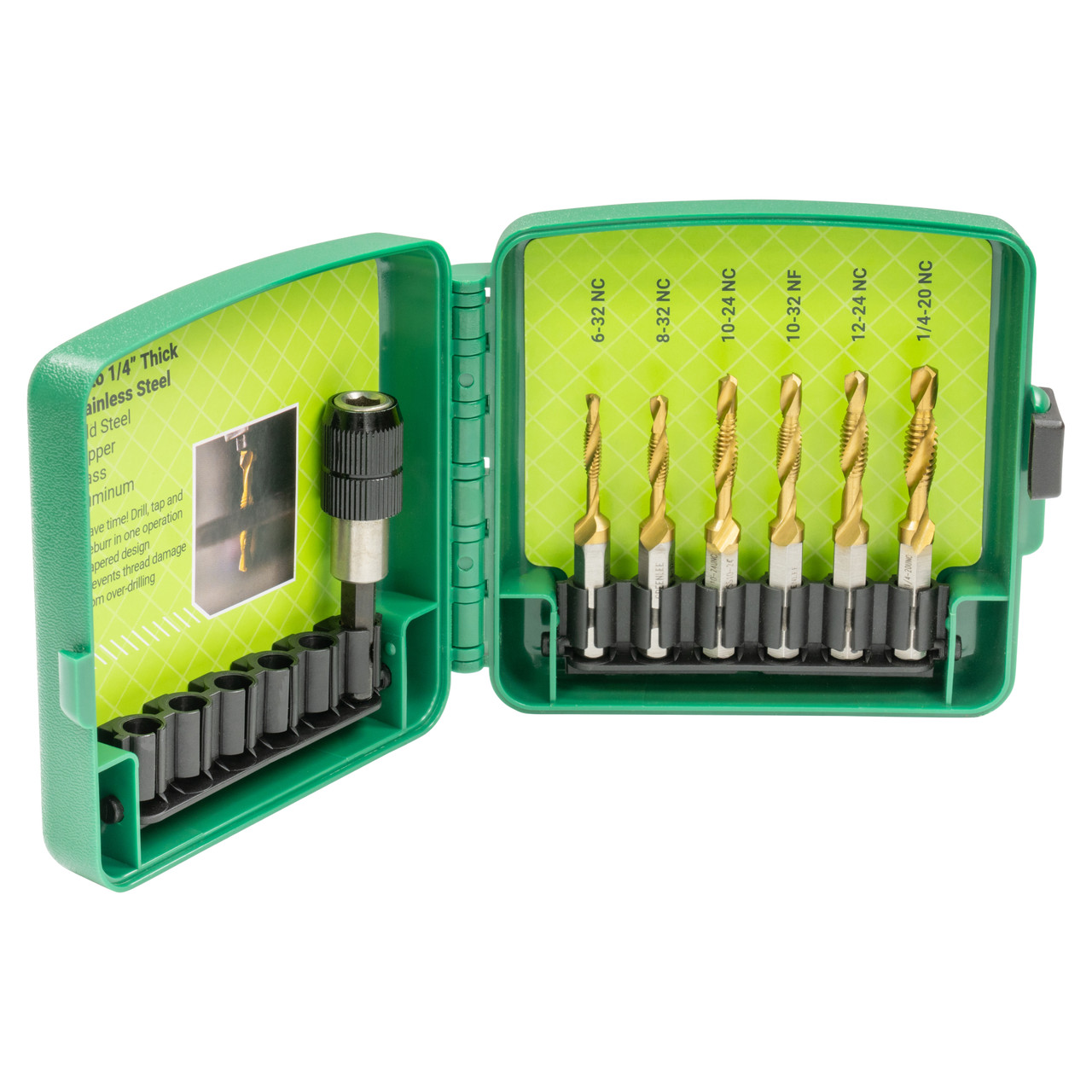GREENLEE 7-piece Drill/Tap Bit Kit for Stainless Steel (Standard)