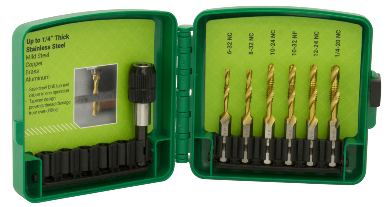 GREENLEE 7-piece Drill/Tap Bit Kit for Stainless Steel (Standard)