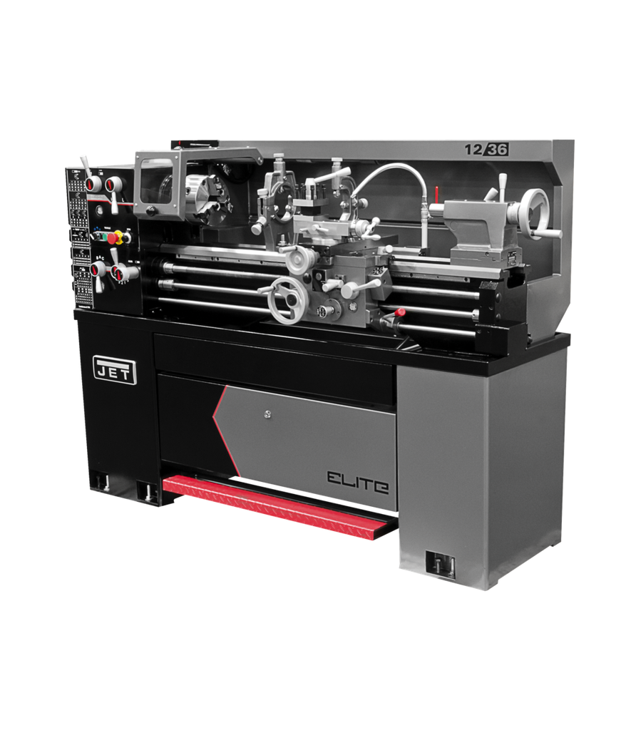 E-1236VS With ACU-RITE 303 DRO With Taper Attachment and Collet Closer