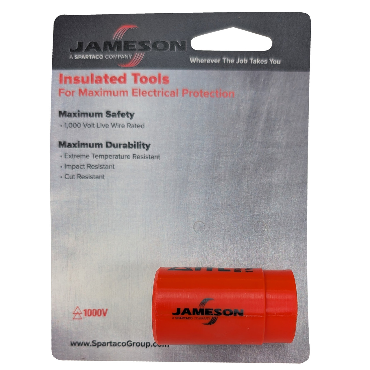 Jameson 1000V Insulated Socket, 1/2" drive x 17mm