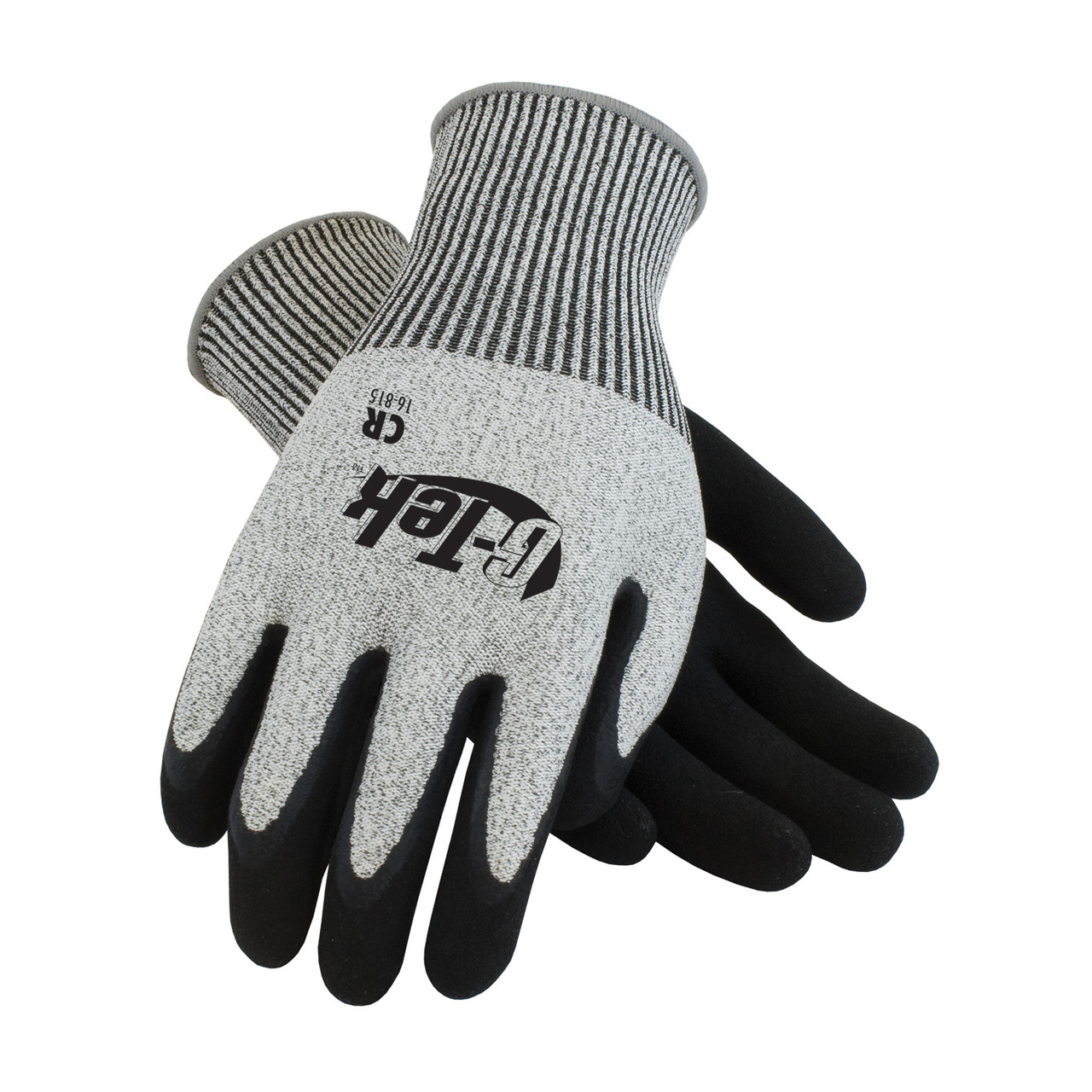 G-Tek® PolyKor® 16-815  Cut Resistant Gloves, Size L, Salt & Pepper, ANSI A3