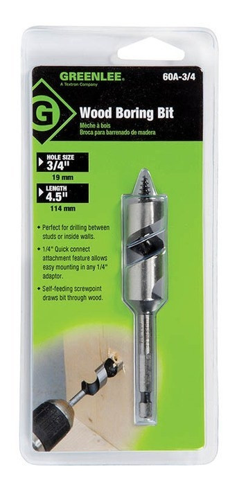 GREENLEE 3/4" Quick Change Auger Bit