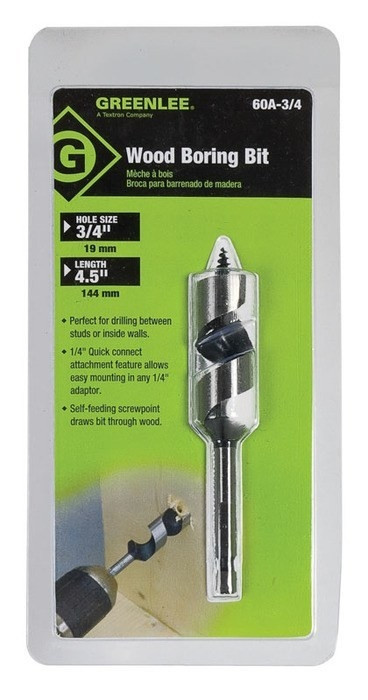 GREENLEE 3/4" Quick Change Auger Bit