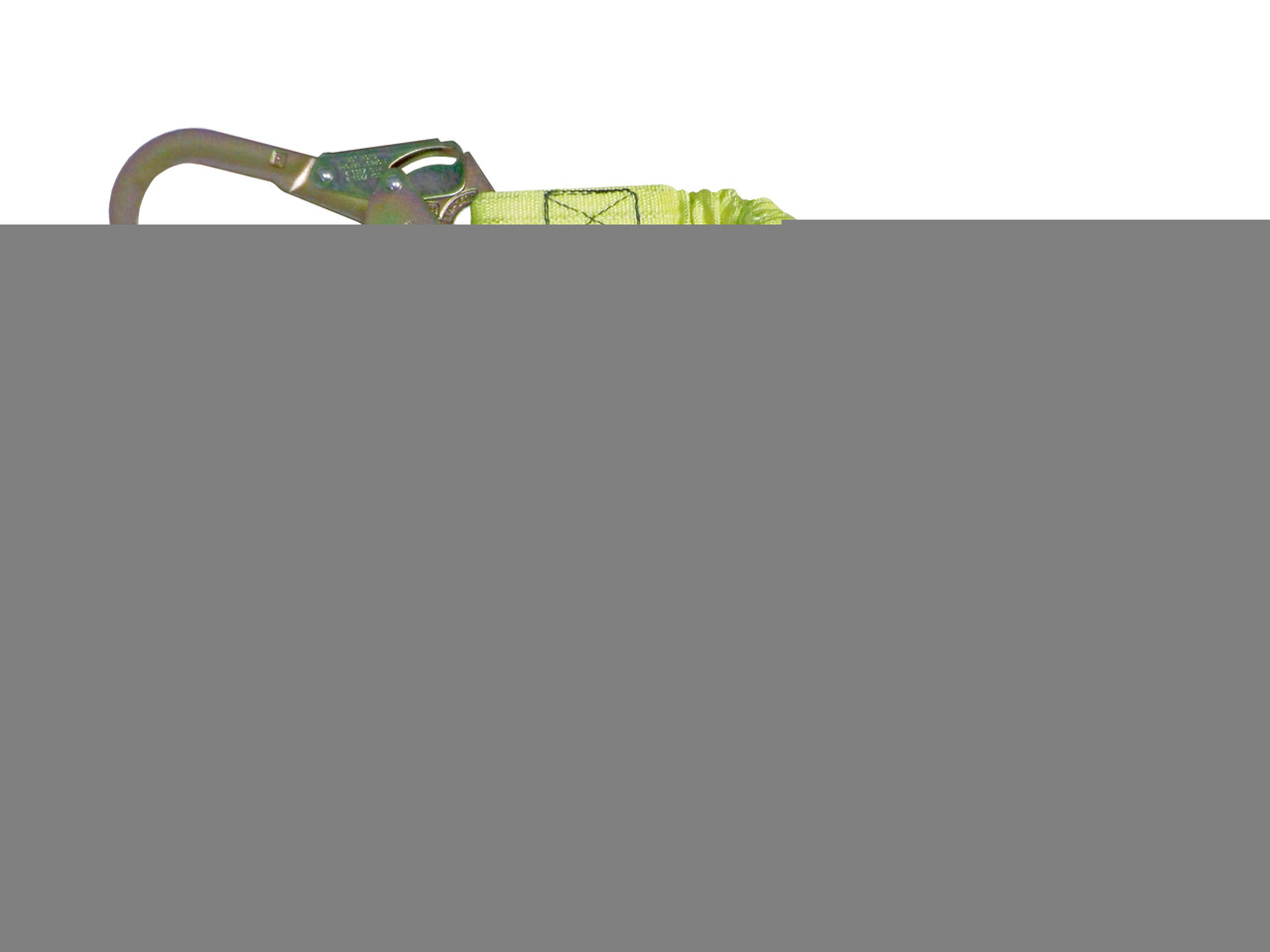 SafeWaze PRO 6' Stretch Internal Energy Absorbing Lanyard: Dual Leg, O-ring, Rebar Hooks