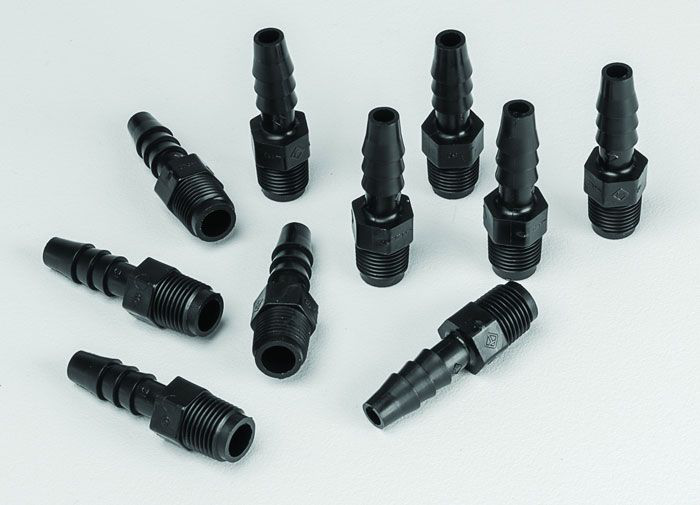 Replacement 1/8" MNPT Black Fitting With 1/4" Hose Barb Plug, for VaporTrap™, 10-Pack - 12963