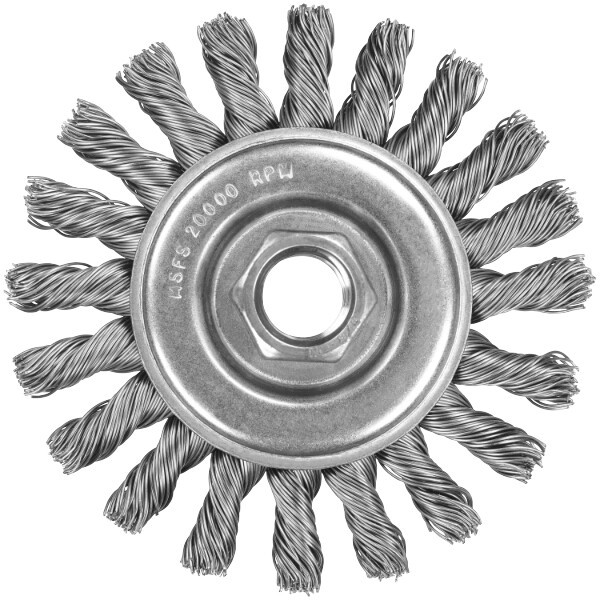 DEWALT 4-Inch By 5/8-Inch-11 Xp .020 Carbon Cable Twist Wire Wheel
