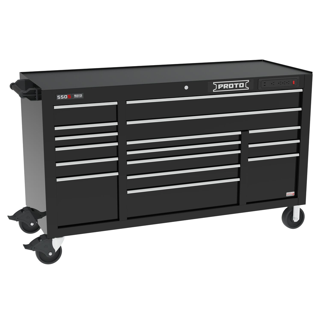 67IN PWR WORKSTATION-GLOSS BLK