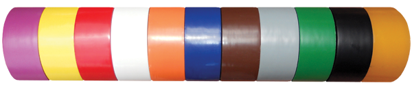 Electro-Tape 4" (100 mm) x 60 yd Solid Color PVC Marking Tape - Red 12/CS
