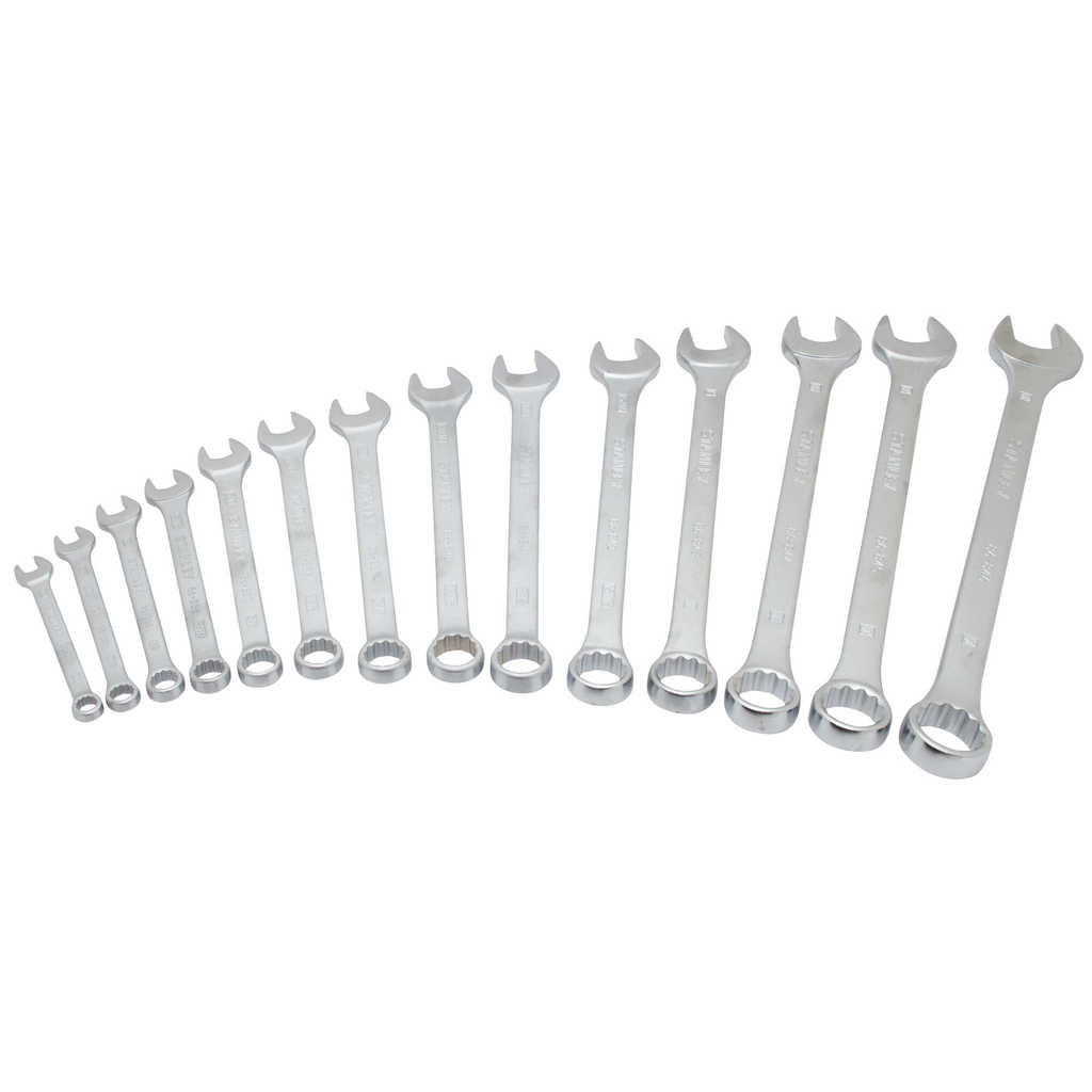 STANLEY SET WRENCH COMB SATIN SAE 14 PC.