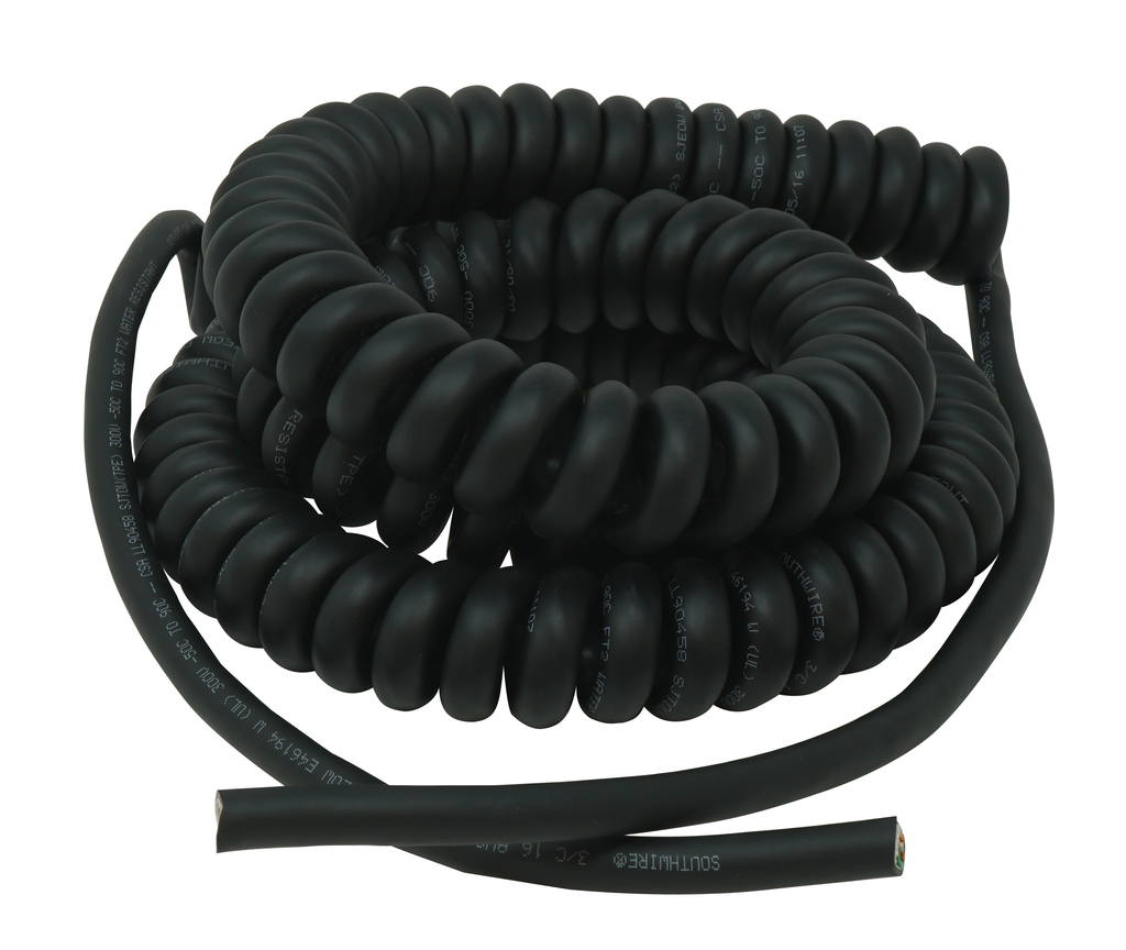 Southwire COILCORD, 16/3 SJEOW 4-20' BLACK SW 10eC 10/BX