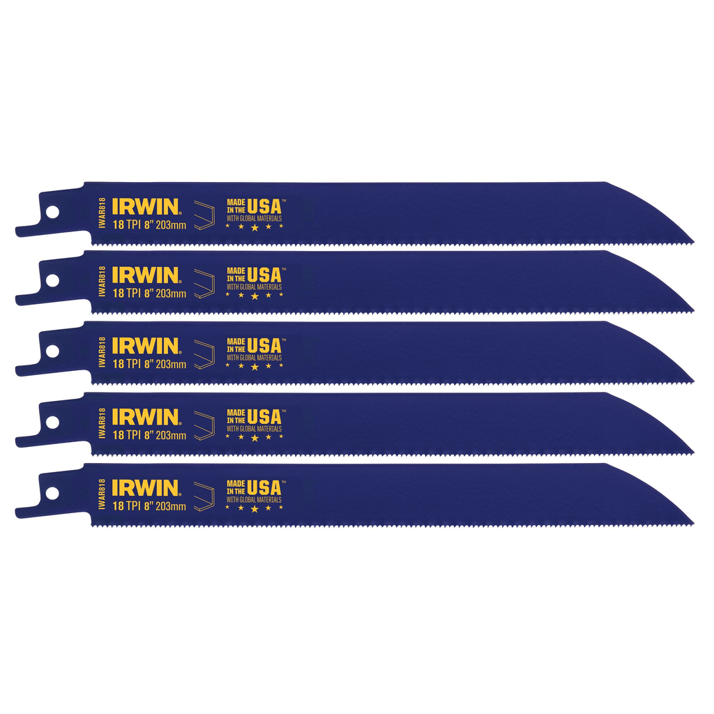 IRWIN RECIP 8" 18TPI 5PK