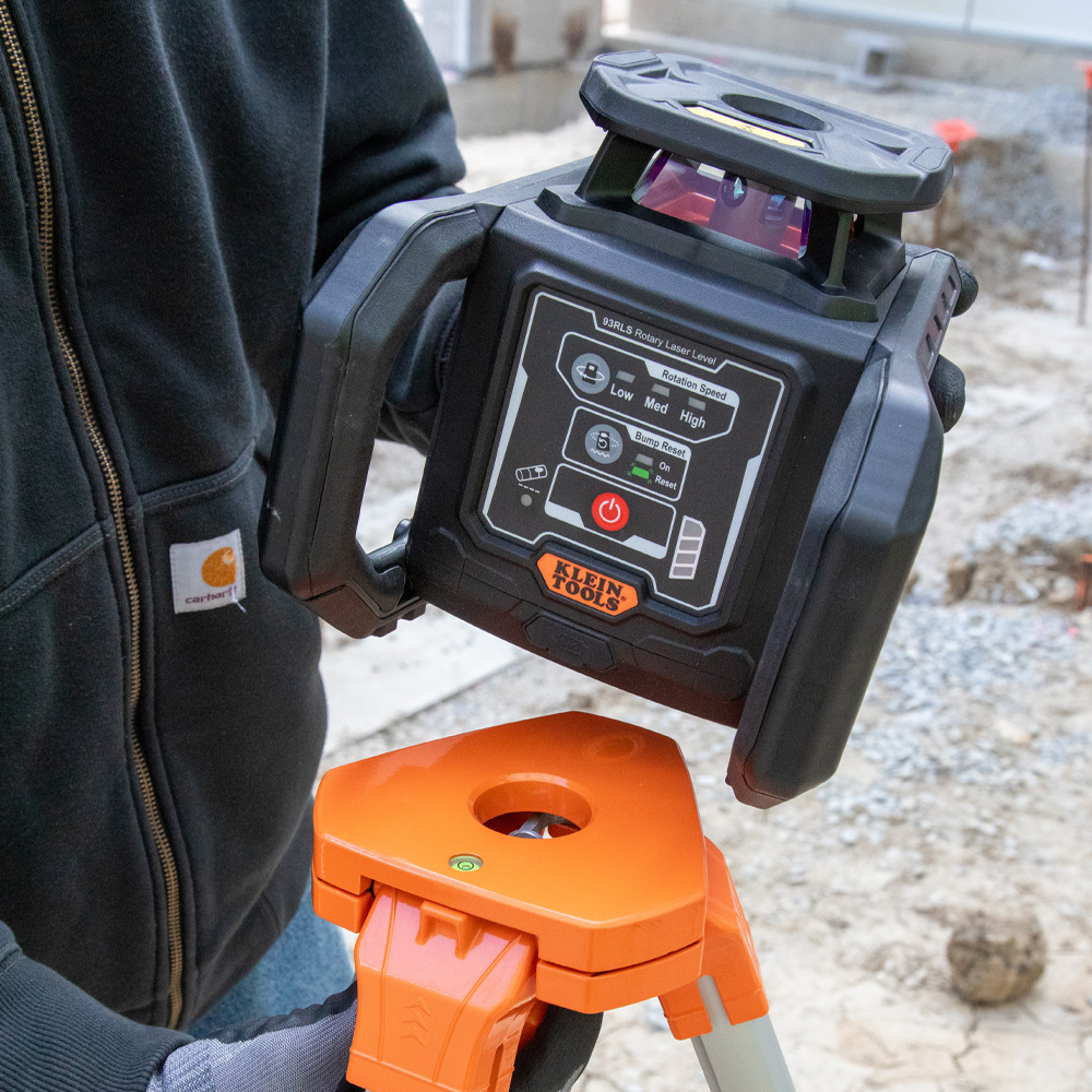 Green Rotary Laser Level, Self-Leveling with Plumb Spot and Tripod