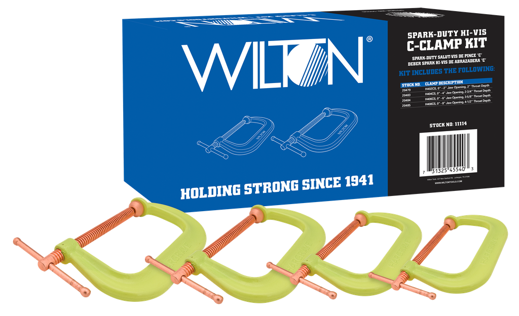 WILTON Spark-Duty 400CS Hi-Vis C-Clamp Kit