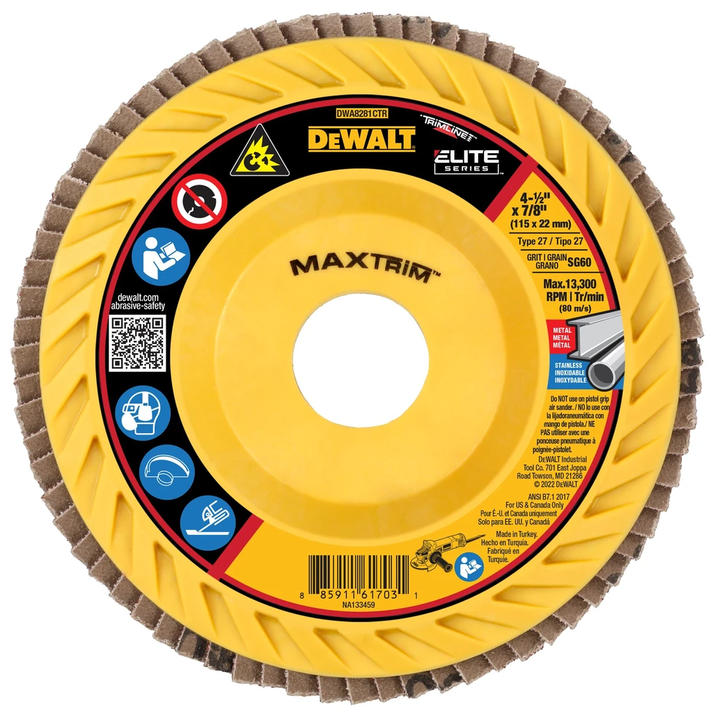 DEWALT 4-1/2 X 7/8 60G T27 Elite Ceramic Trim Flap