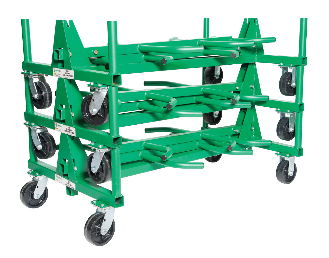 GREENLEE Mobile Conduit and Pipe Rack with 603 casters