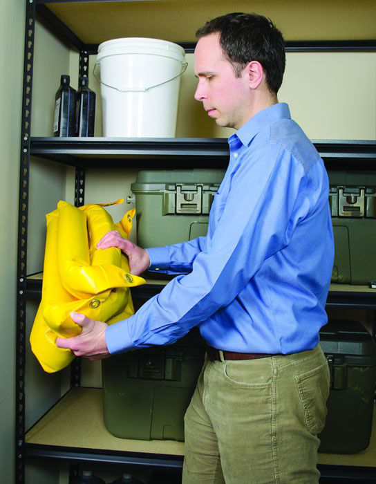 2' x 2' x 2", 5 Gallon Spill Capacity, Maintenance Spill Berm, Yellow - 28414