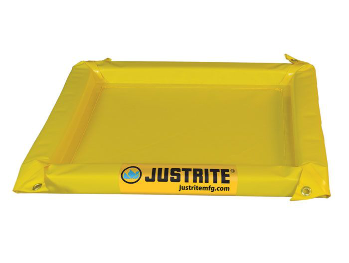 2' x 2' x 2", 5 Gallon Spill Capacity, Maintenance Spill Berm, Yellow - 28414