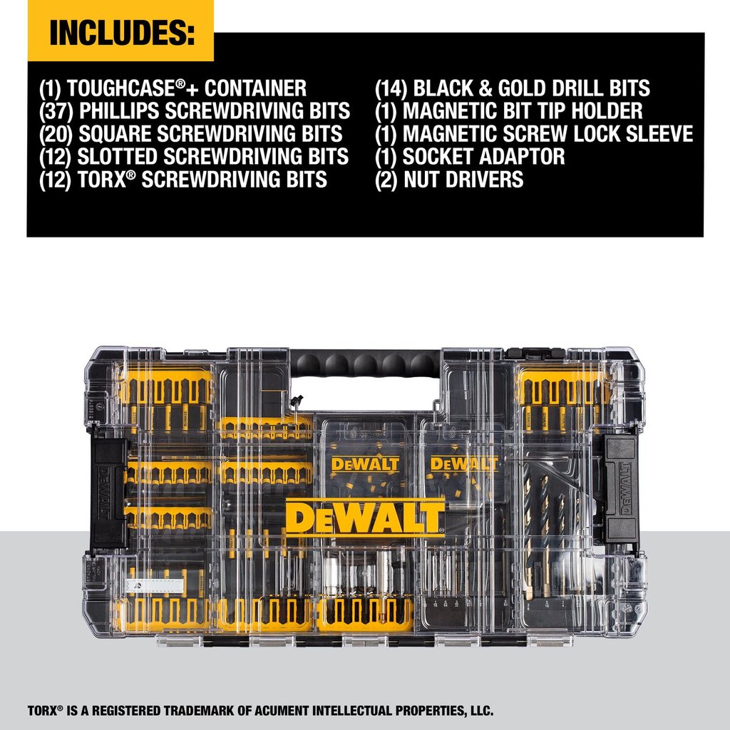 DW 100-PC FT DRILL/DRIVE BIT SET