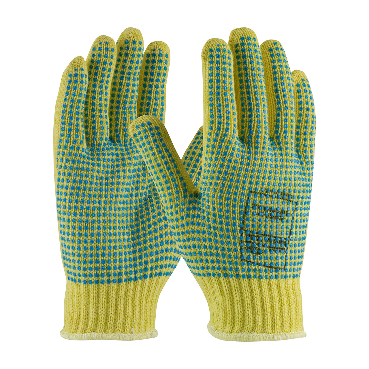 Kut Gard® 08-K350PDD Heavy Weight Cut Resistant Gloves, Size L, Yellow, ANSI A3