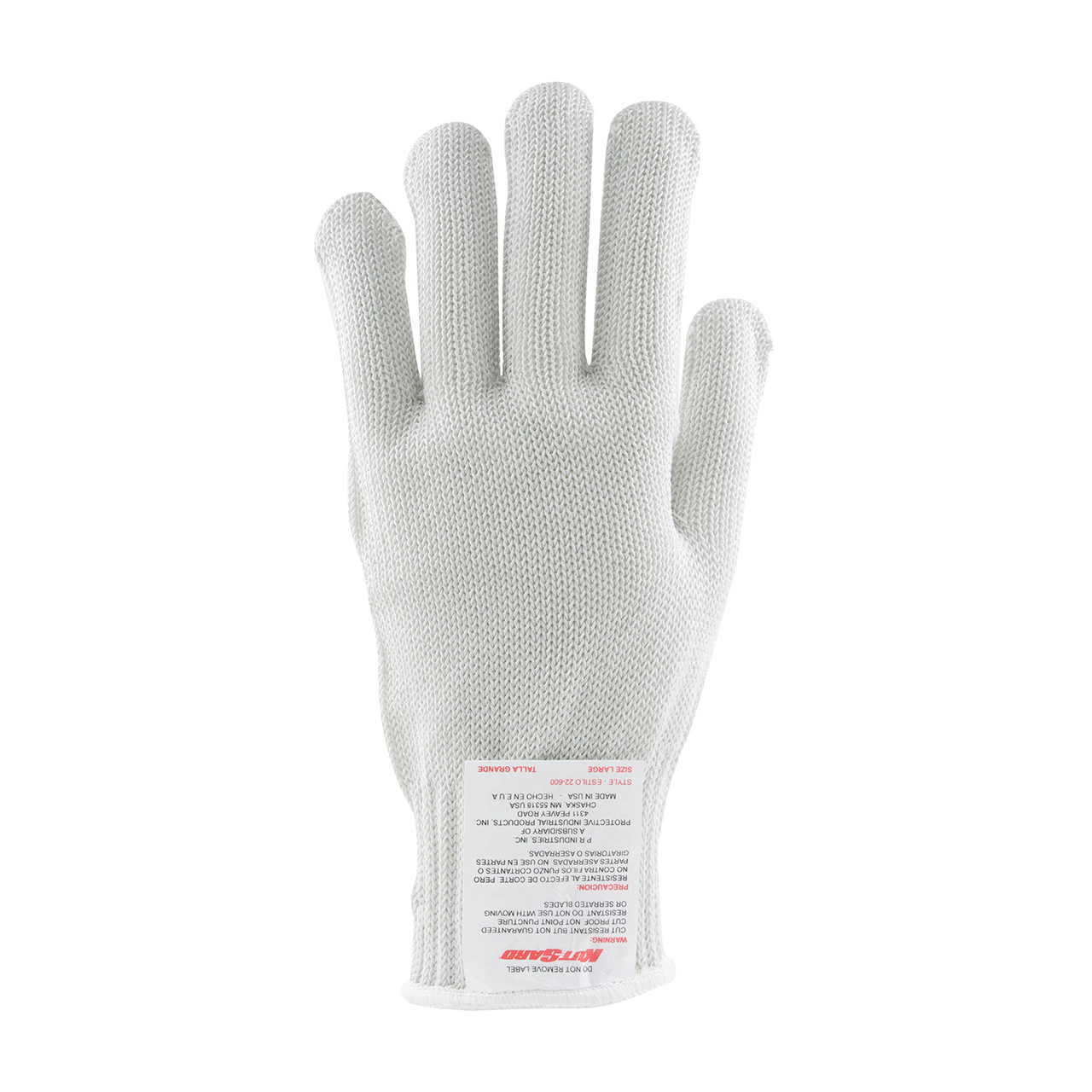 Claw Cover® 22-600 Heavy Weight Cut Resistant Gloves, Size S, White, ANSI A9