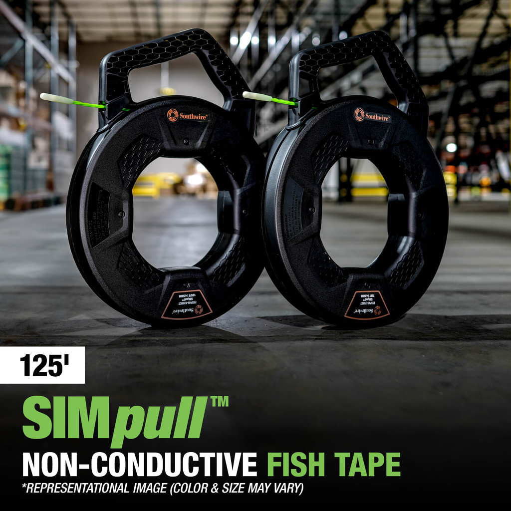 SOUTHWIRE FISH TAPE, 4.5MM, FTSP45-125NCT,125' TRI