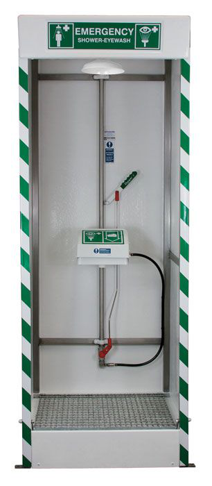 Covered ABS Eye and Face Wash, Hughes Emergency Cubicle Shower - SD32K45G