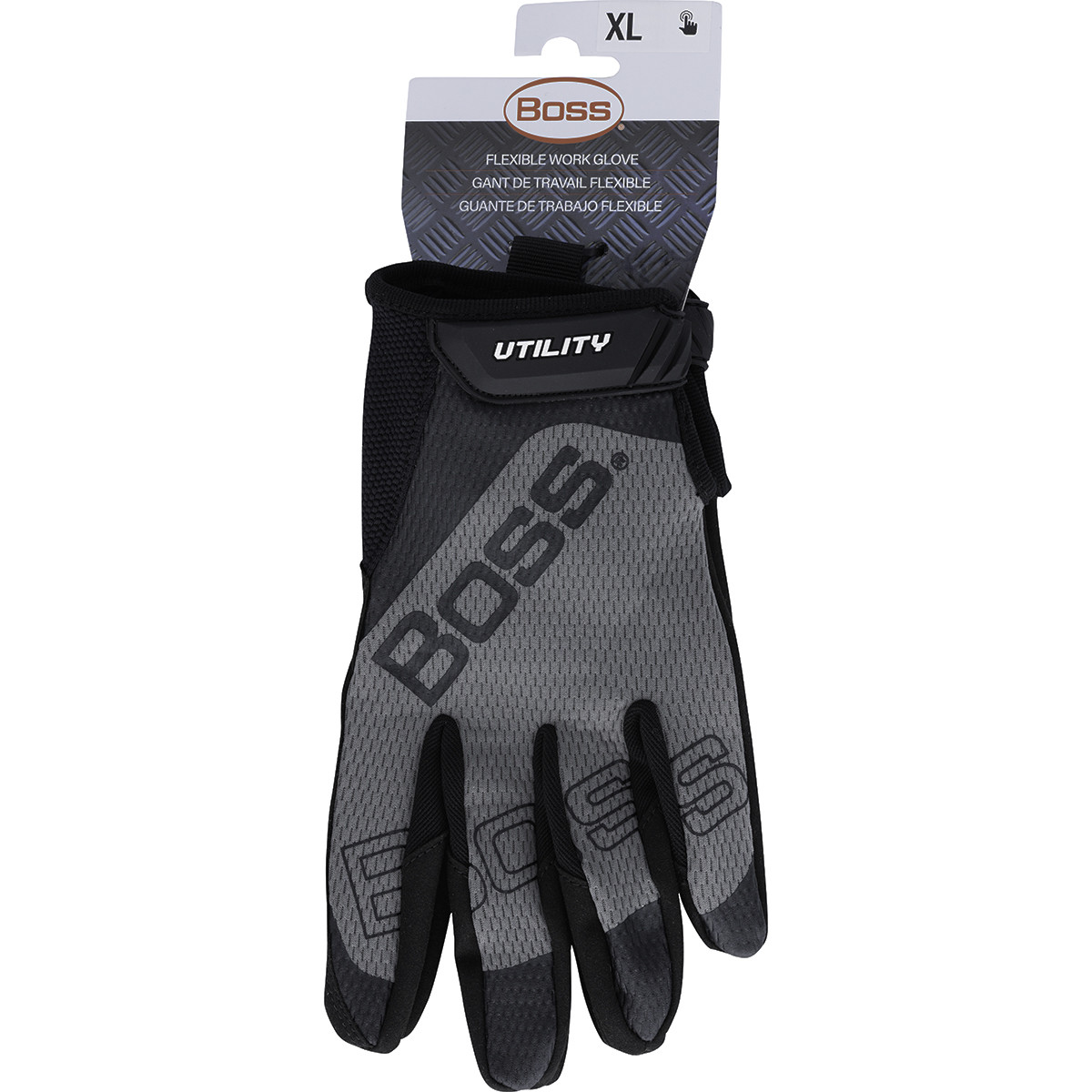 Boss® Utility 120-MU1220T  Hi Performance Glove, Size S, Gray