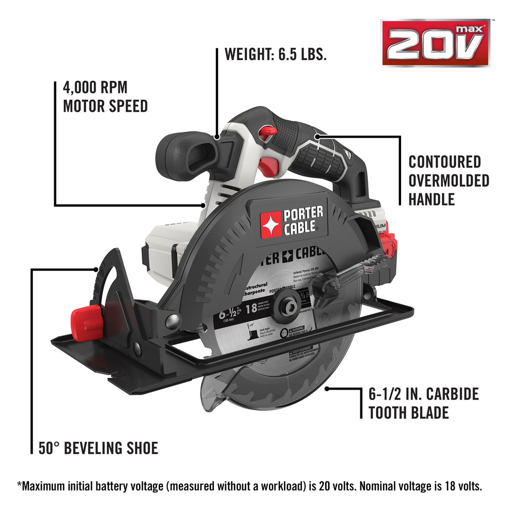 PORTER CABLE 20V MAX LITH ION 8 TOOL KIT