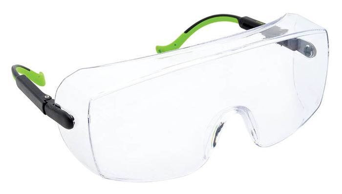GREENLEE Safety Glasses, Over-wrap, Clear
