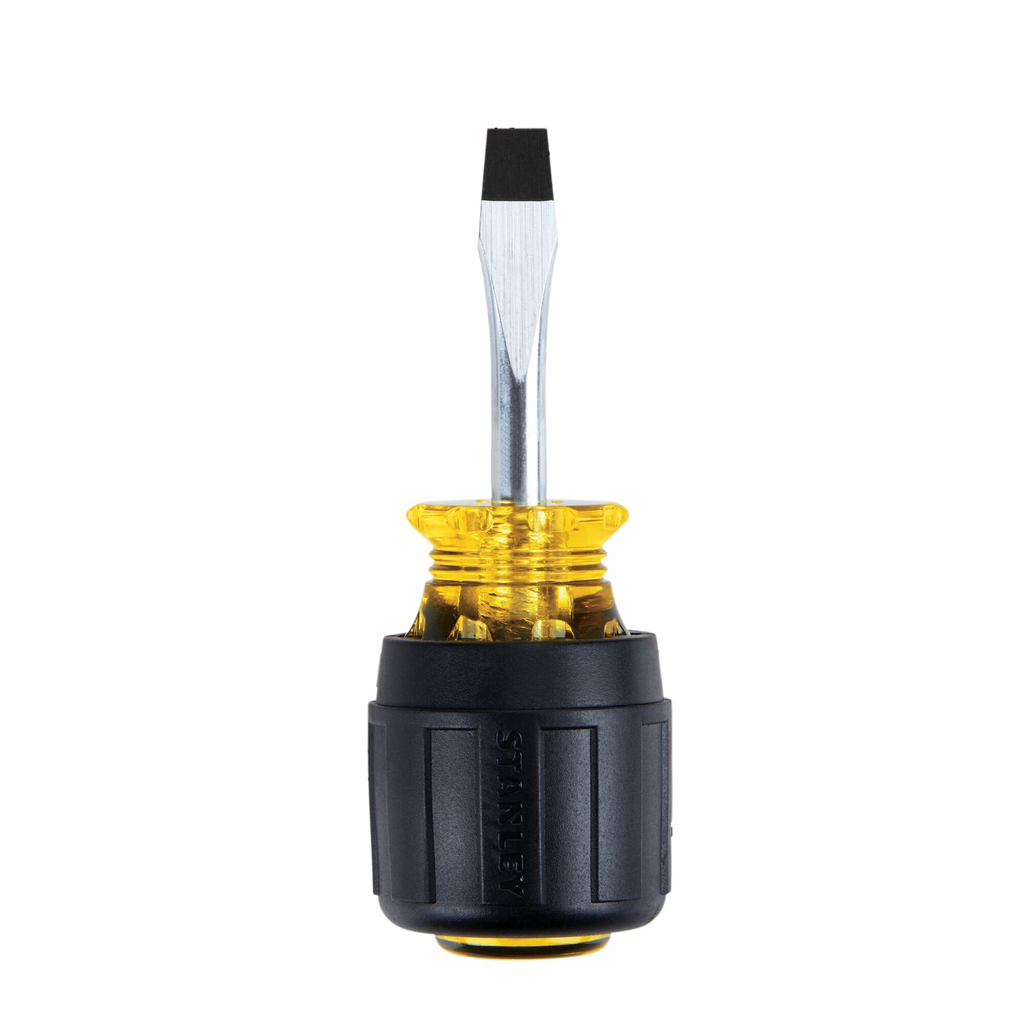 STANLEY® Vinyl Grip Standard Tip Screwdriver STUBBY 1/4" x 1 1/2"