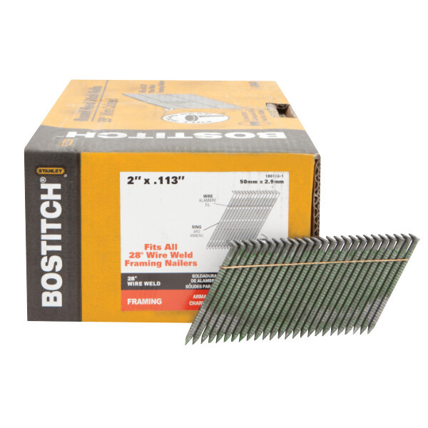 DEWALT 2 In. X 0.113 In. 28° Wire Weld Framing Nails Galvanized (2,000 Pk)